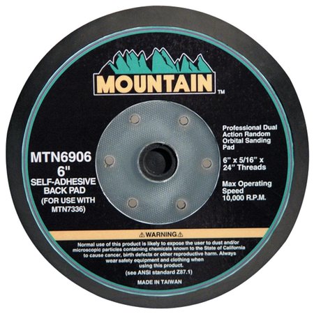 MOUNTAIN PSA Pad W/ 6 Mounting Holes, 6in 6906